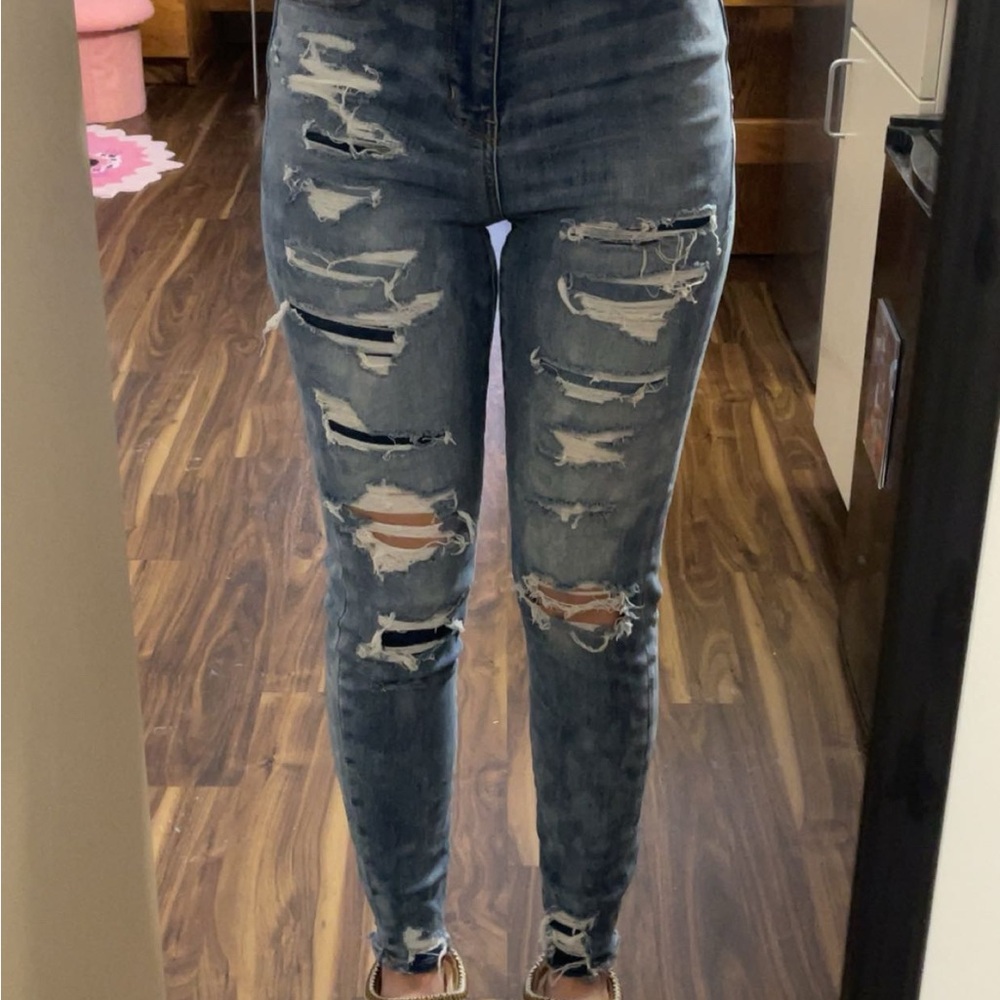 Distressed Blue Women's Jeans